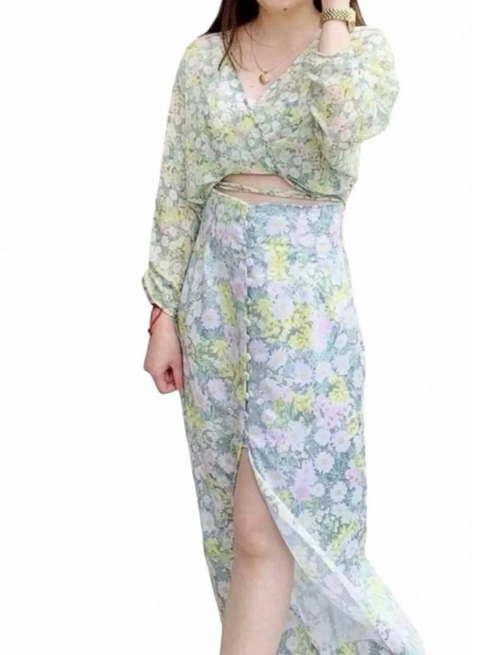 Zara Size small floral Woman skirt